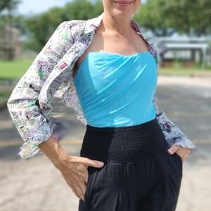 Cath Kidston London Theatre themed cotton blouse, size small